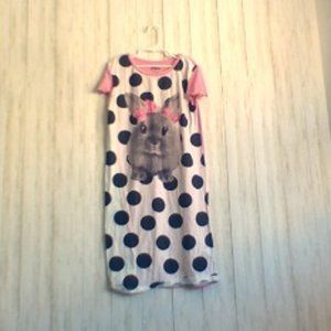 Circo girls bunny night gown polka dots